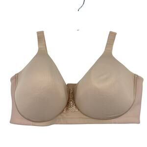 Vanity Fair Bra Size 40DD Beige Beauty Back Full Figure Wire Free Comfort